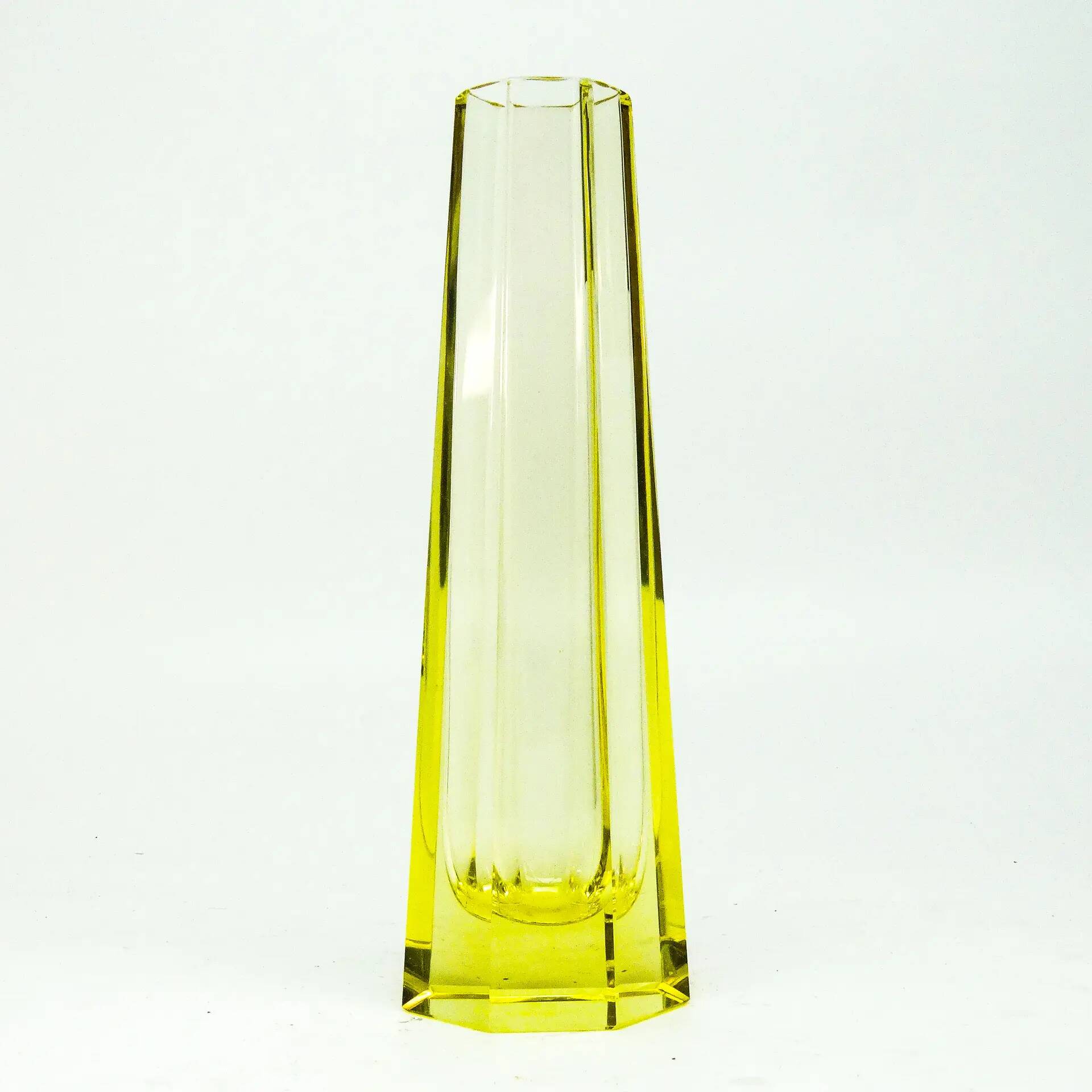Art Deco vase, crystal, Moser, Czechoslovakia, 1930s