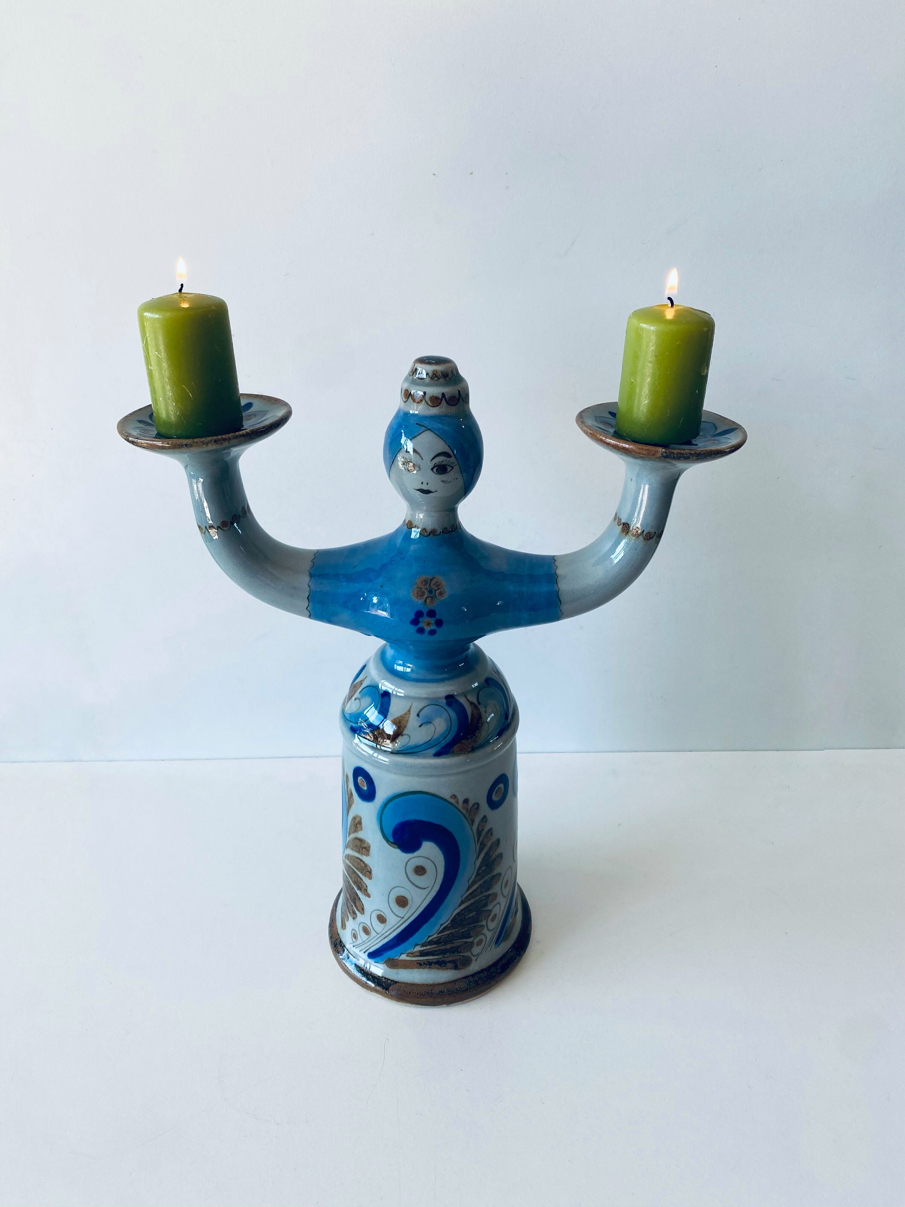 Mexican ceramic candle holder