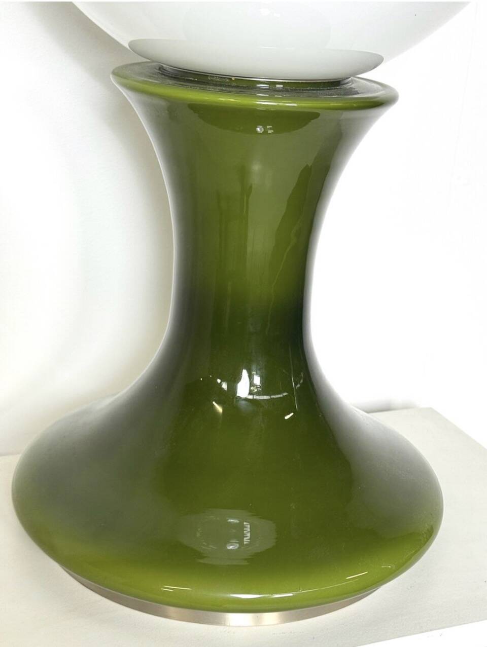 Lampe de table verte Mid-Century Modern, Italie