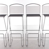 Set of 4 Bar Stools by Till Behrens by Schlubach, 1980