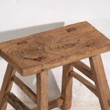Large antique solid wood stool (c.1900)