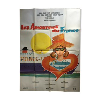 Cinema poster "Les Amoureux du France" Marie-France Pisier, Trans-Atlantic 120x160cm 1964