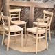 Set of 4 vintage bistro chairs in raw wood