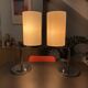 Pair of vintage chrome design lamps – MOOS Switzerland – Italian style