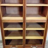 Double curtain cabinet