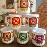 Lot of 15 mugs Arcopal vintage scania lotus mobil