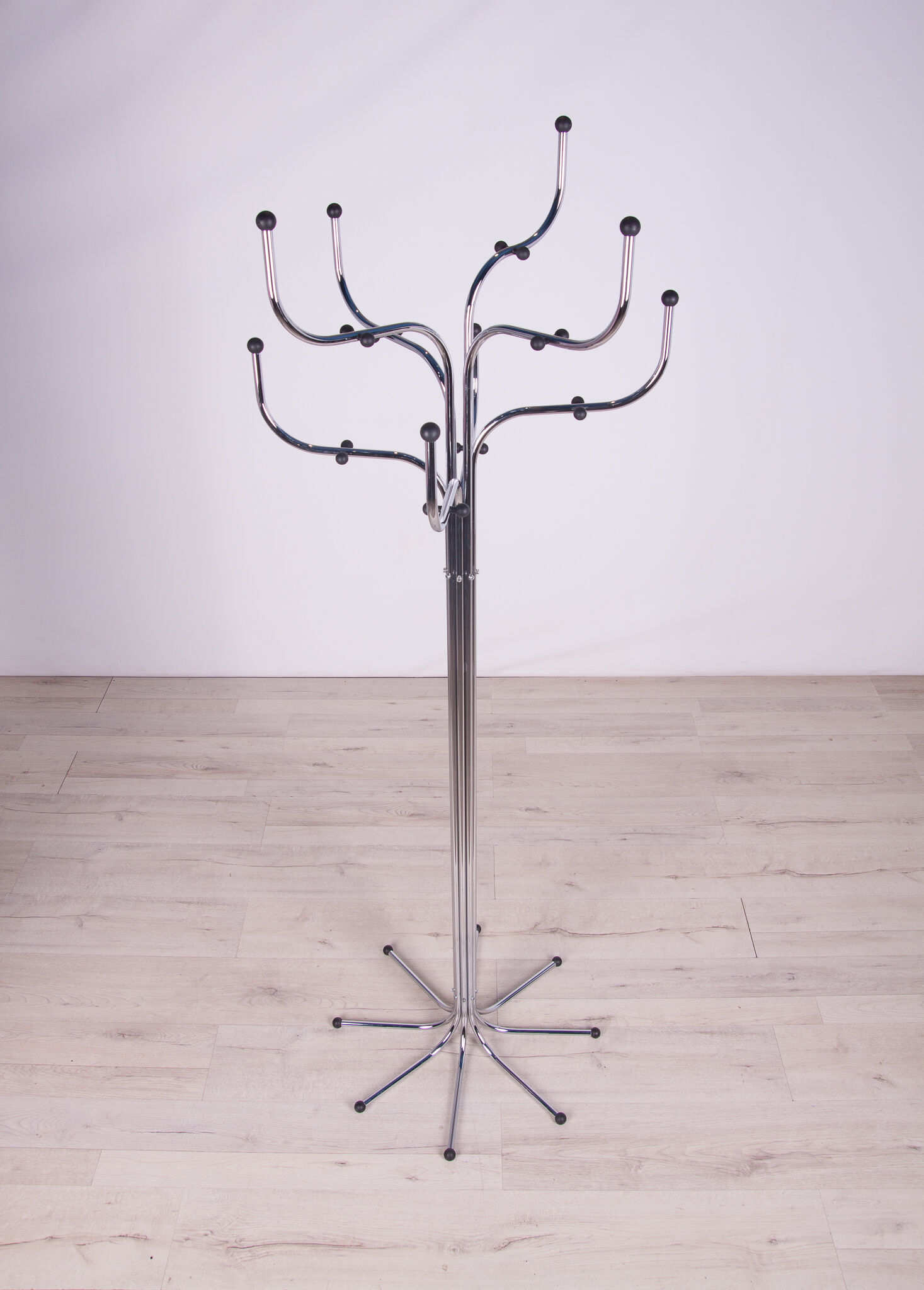 Chromed steel coat rack coat tree by sidse werner for fritz hansen, 1990s