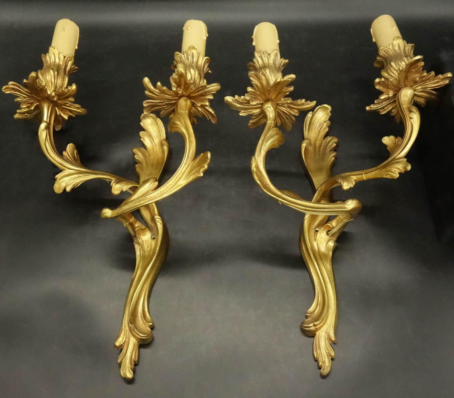 Paire d'appliques style Louis XV, fin XIXe