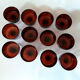 Set de 12 verres Luminarc rouge rubis vintage