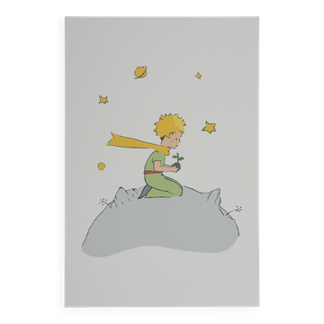 Antoine de Saint-Exupéry: Ecology, The Little Prince plants a tree, lithograph
