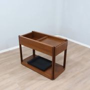Angelo Mangiarotti for Molteni 4D Series solid wood Bar Cart 1970s