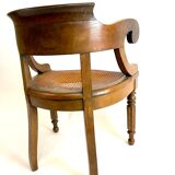 Antique office chair Louis Philippe sitting cannée