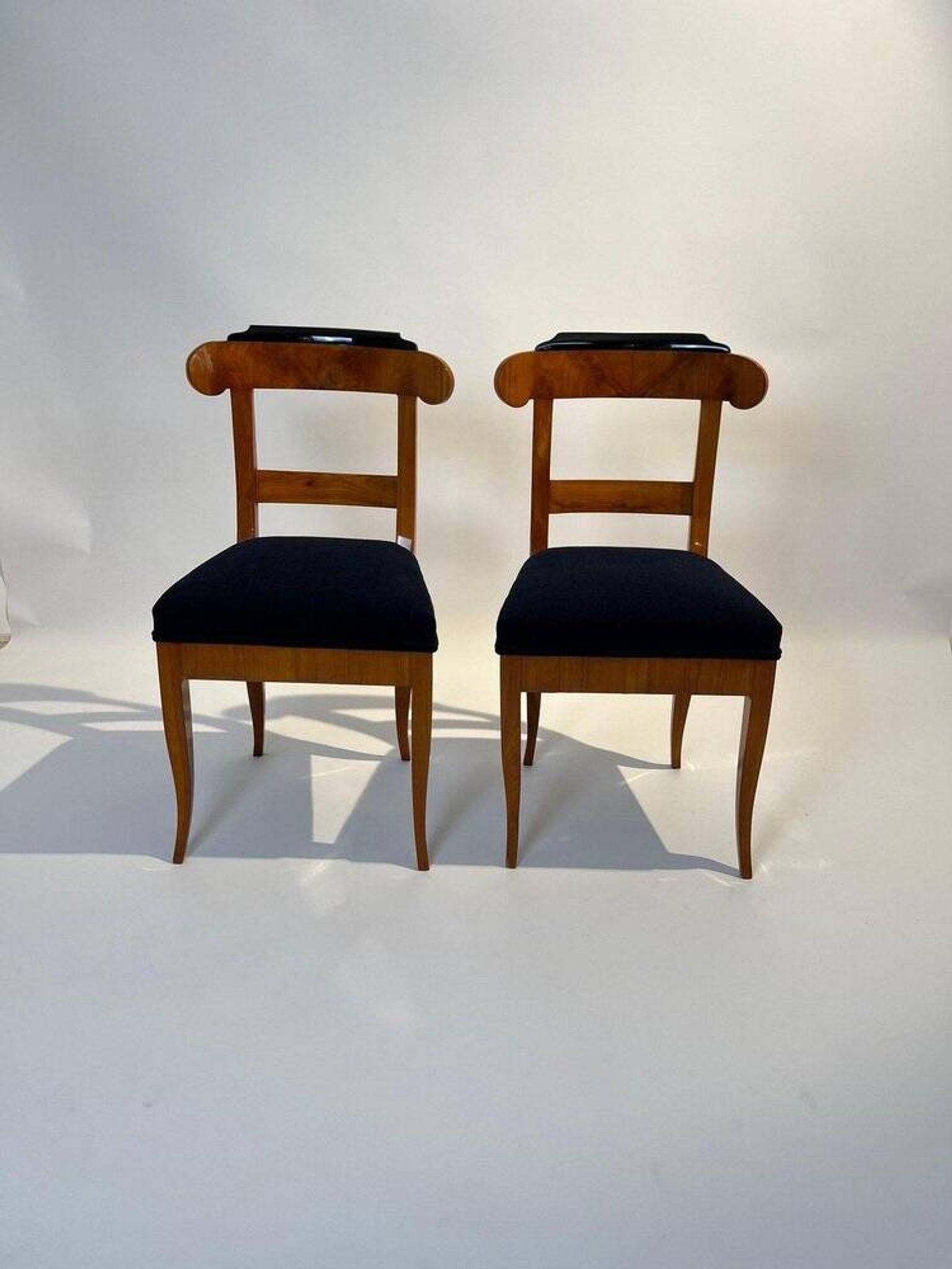 Biedermeier Chairs in Cherry Wood, Germany, 1830s, Set of 5