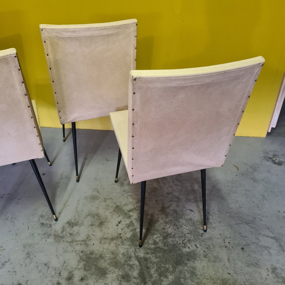 Set Of 6 Vintage French Dining Chairs, from the 1950s.
