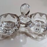 Salière double en cristal