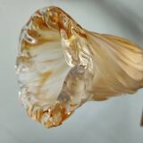 Pair of vintage Italian metal and blown glass wall lights
