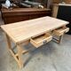 Butcher's table in solid beech wood