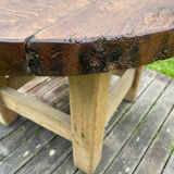 Table basse industrielle en chêne massif