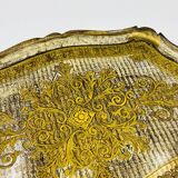 Decorative vintage baroque gold plateau