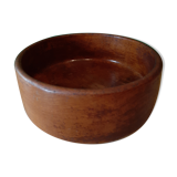 Large dish made of patinated teak wood from the 1970s