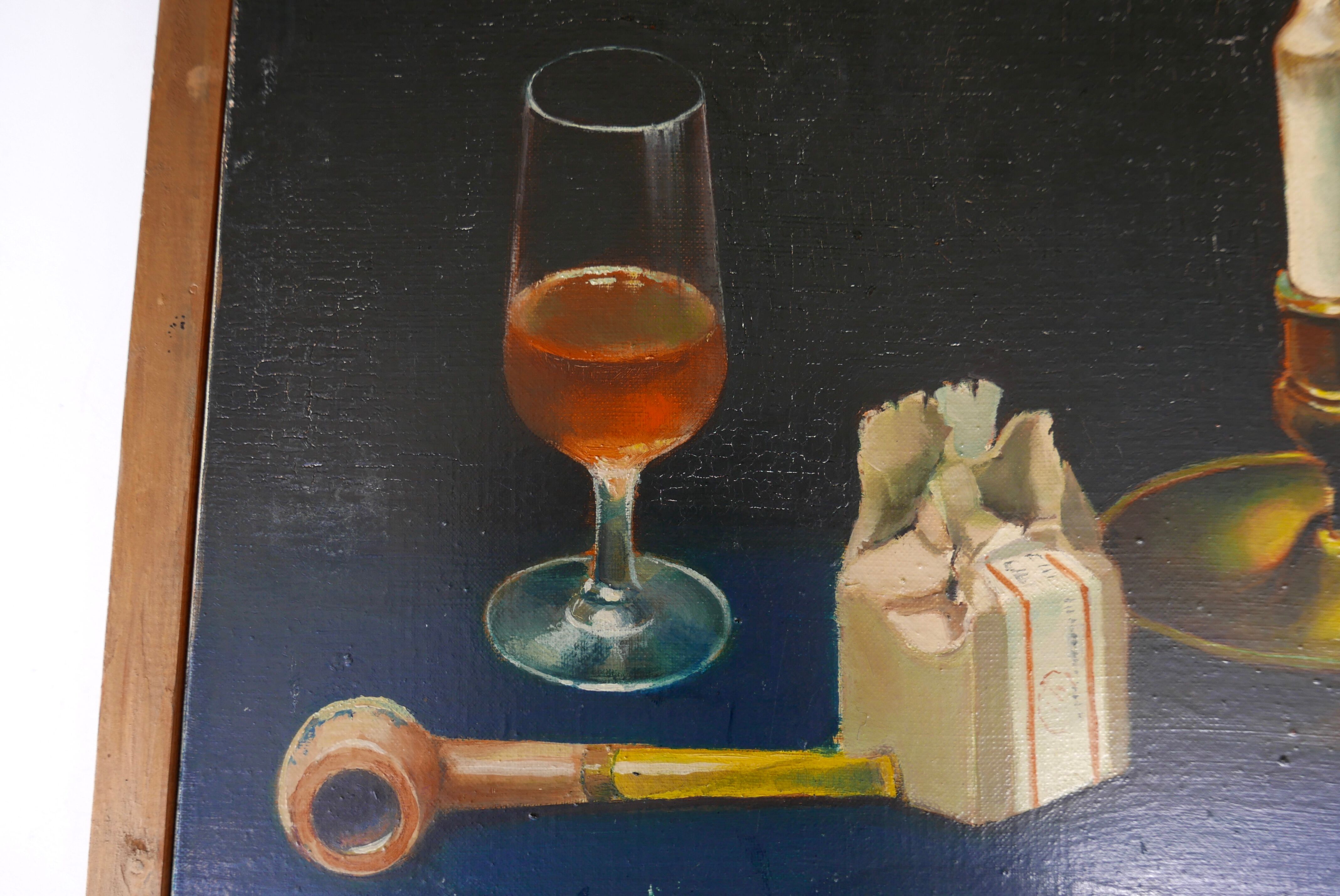 Painting, still life by Pierre Rossignol, 1960s