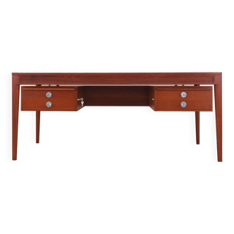 Bureau en teck, design danois, années 1970, designer : Finn Juhl, fabricant : France