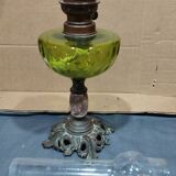 set of three old kerosene lamps