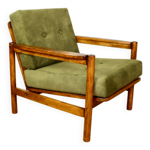 Fauteuil en bois conçu - velours
