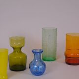 Green glass vase from the 70s