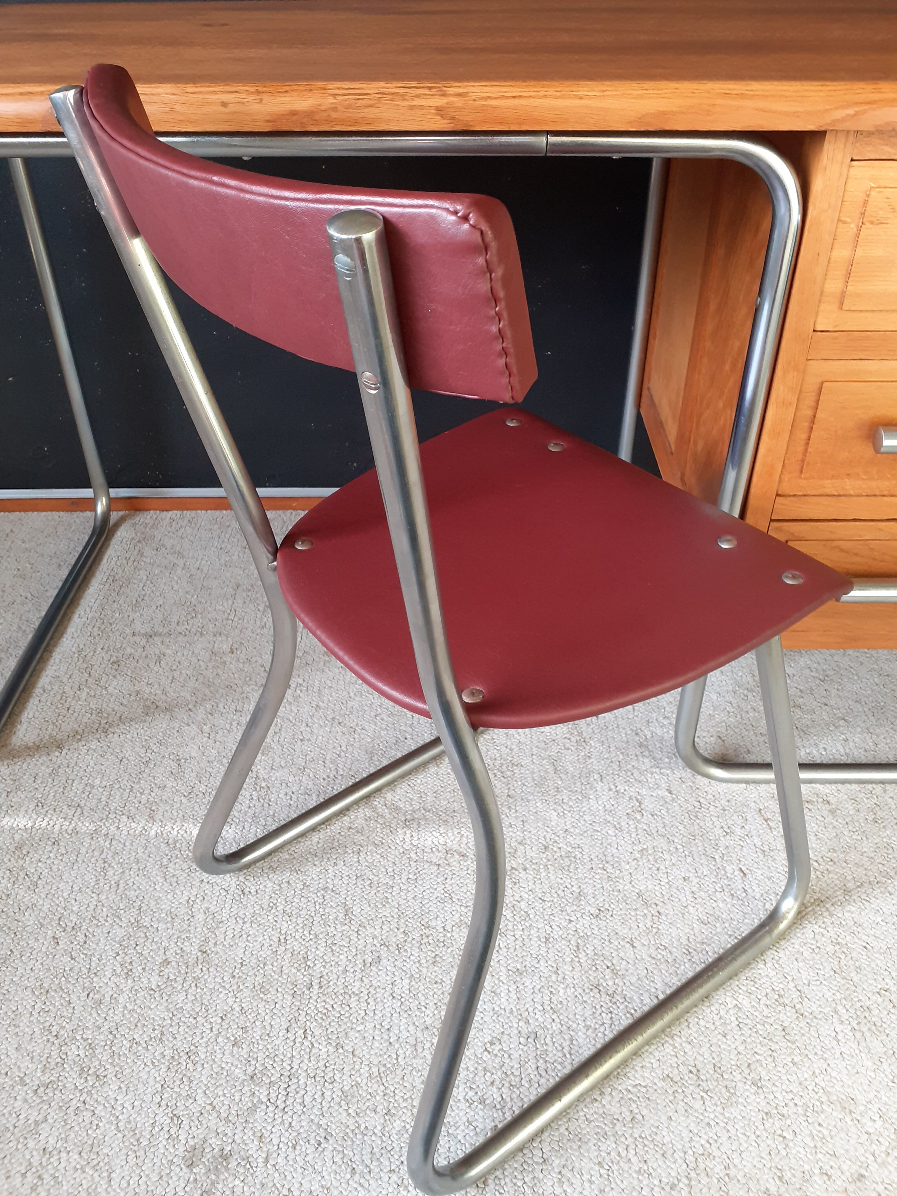 Tubular desk and bauhaus chair circa 1930