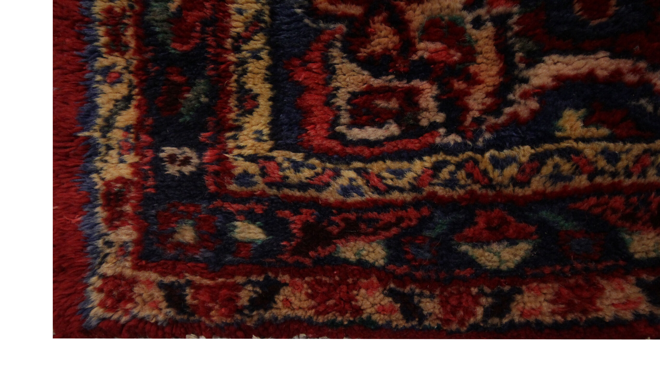 Traditional red persian runner rug long handwoven oriental wool rug - 84x275cm