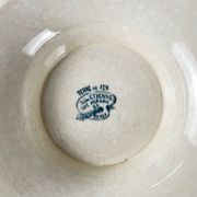 Low fruit bowl in blue iron earth, Jules Etienne, Paris, 19th century.