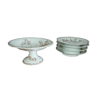 Tiered plates and compote dish