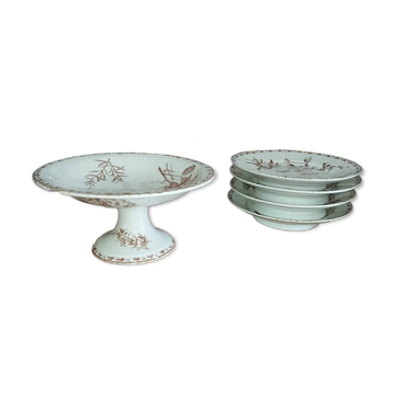 Assiettes montées et compotier