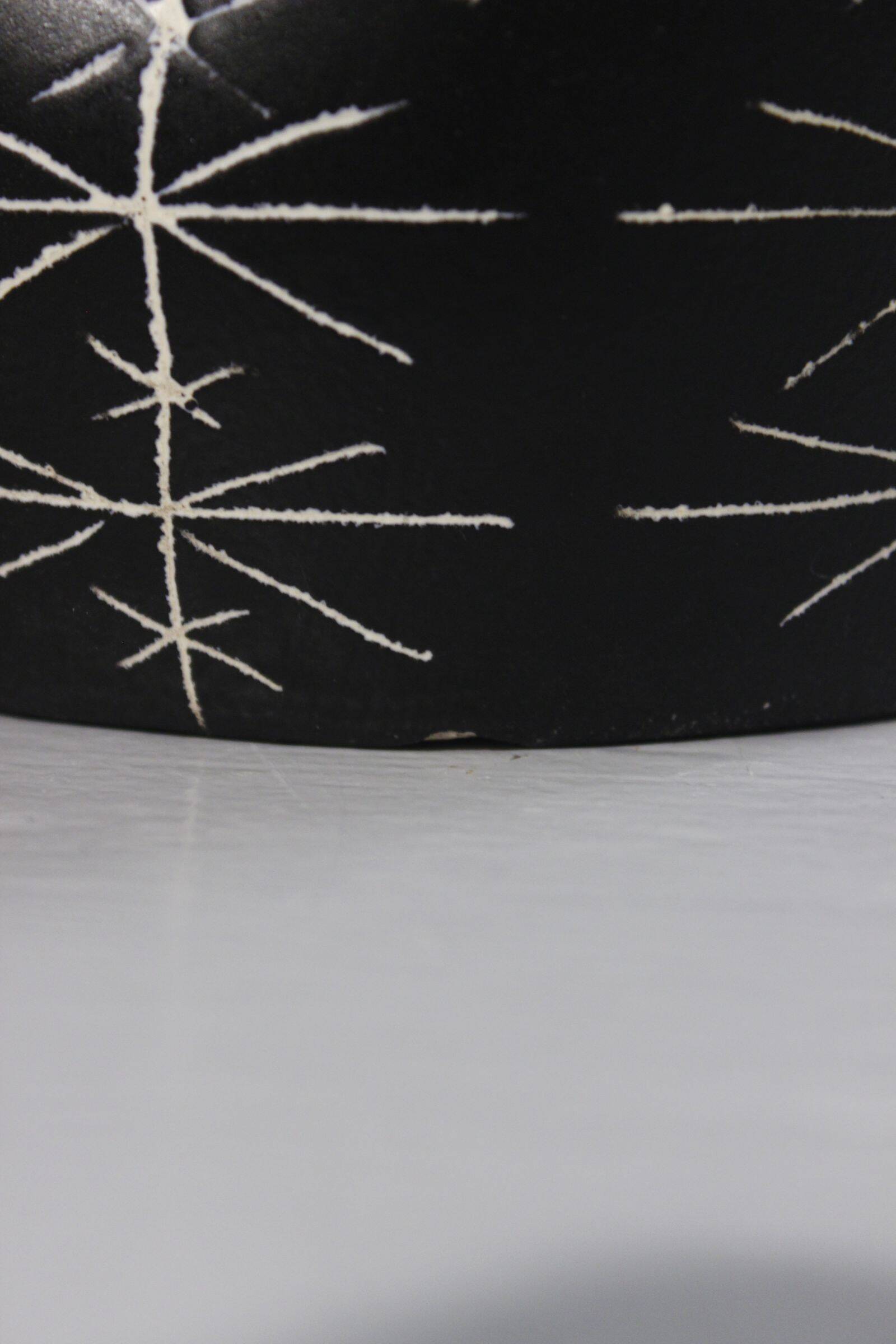 Jean de Lespinasse large vase no. 308 scarified decoration Nice 1950s