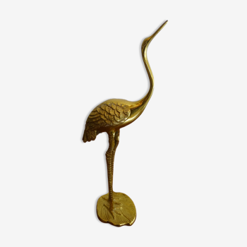 Vintage brass heron