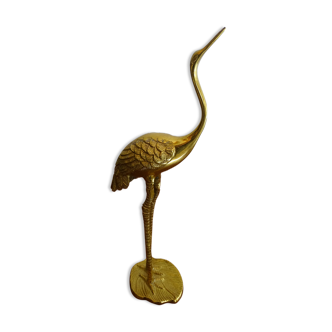 Vintage brass heron