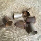 Series of 6 cups of sandstone