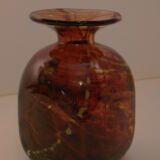 Amber-colored vase by Mdina