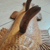 Wooden wall coat rack