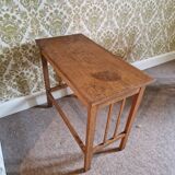 Old wooden desk with bars