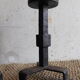 Pair of large brutalist cast iron candlesticks from the 50s