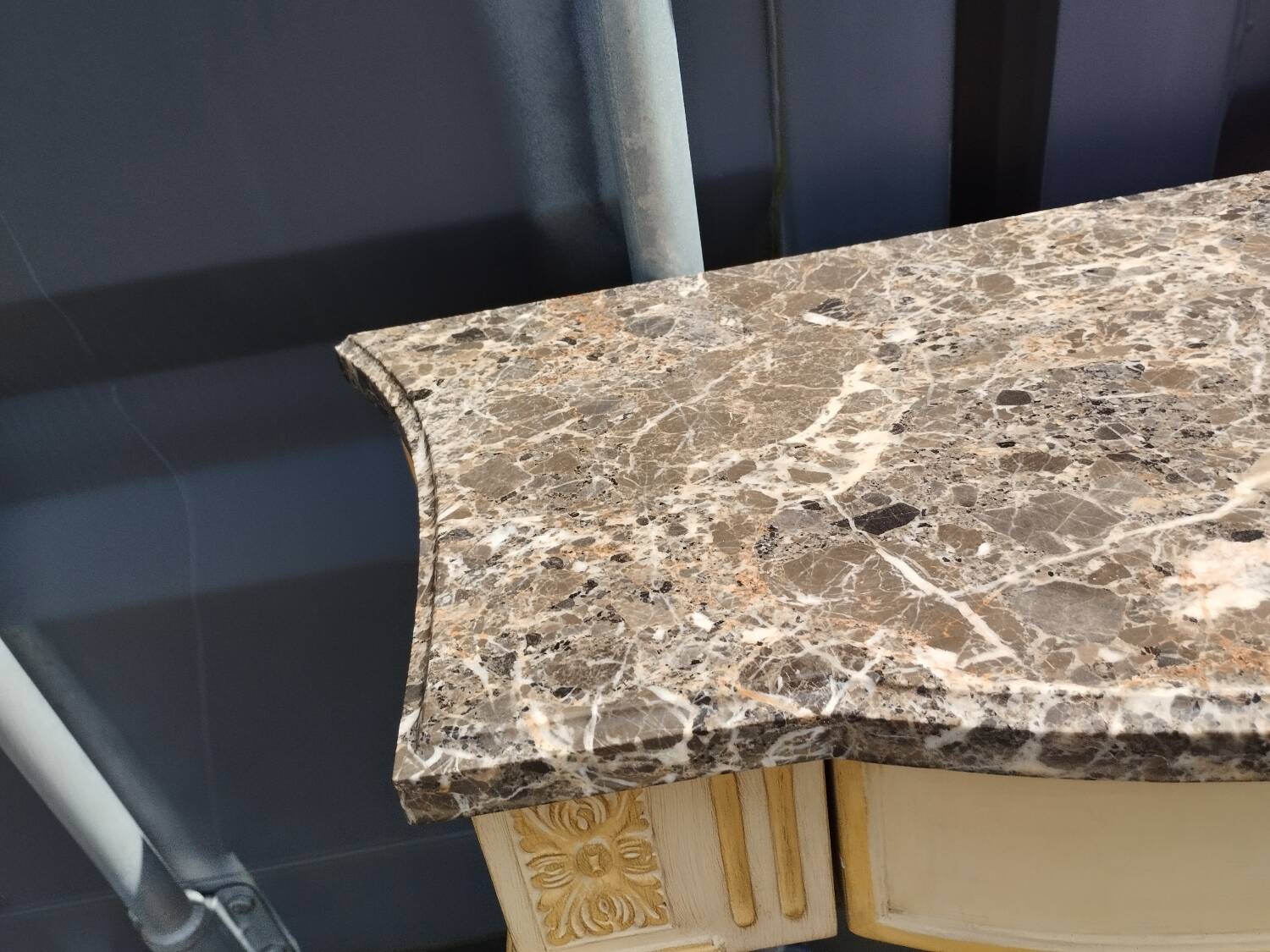 Antique Louis XVI style console with marble top