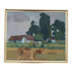 Mid Century Swedish Oil on Canvas – “Village” by Richard Björklund