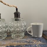 Set of two glass walking lamps