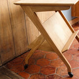 Ancienne desserte scandinave en bois blond