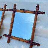 Vintage bamboo mirror 1960