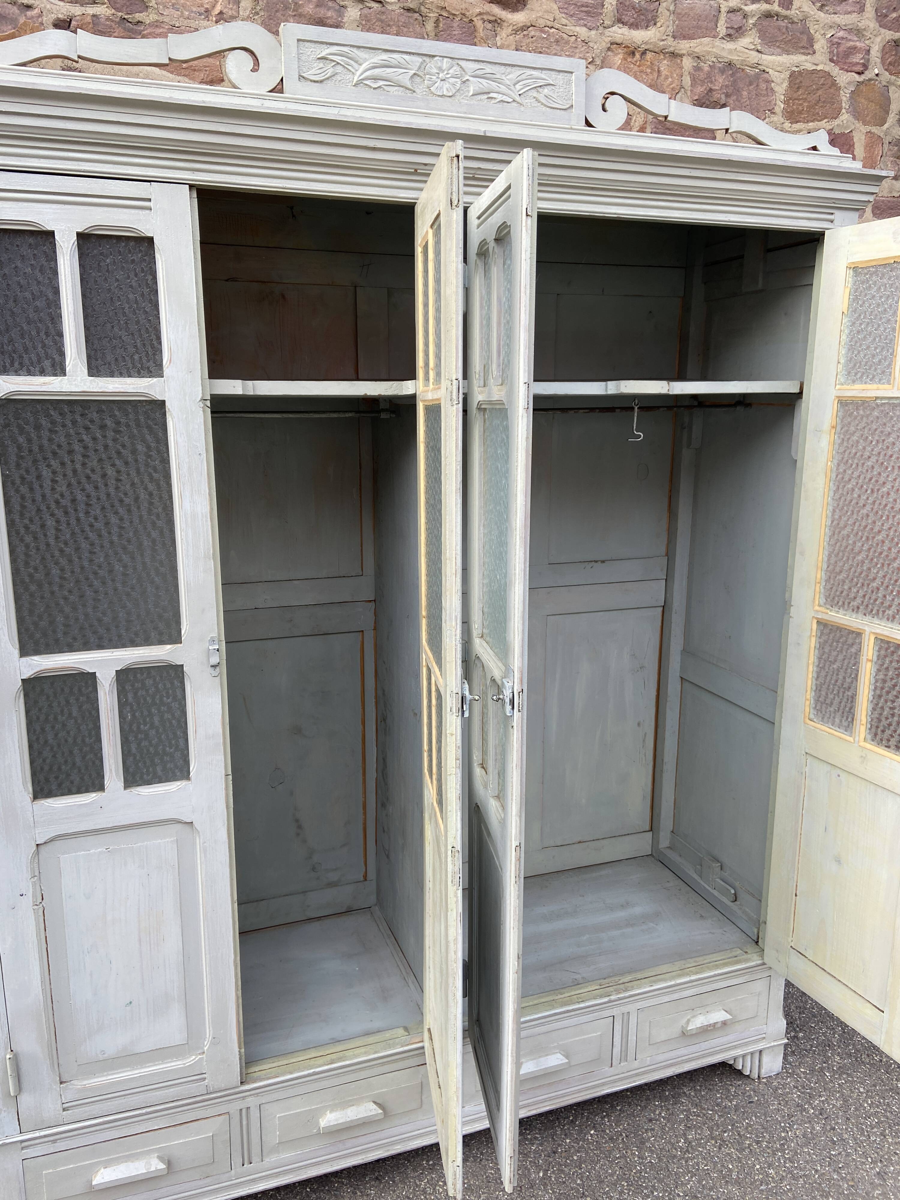 Parisian wardrobe retro 4 doors 30-40s