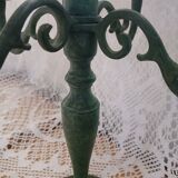 Antique green wrought iron chandelier