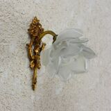 Glass paste flower applique